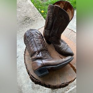 Leather cowboy boots